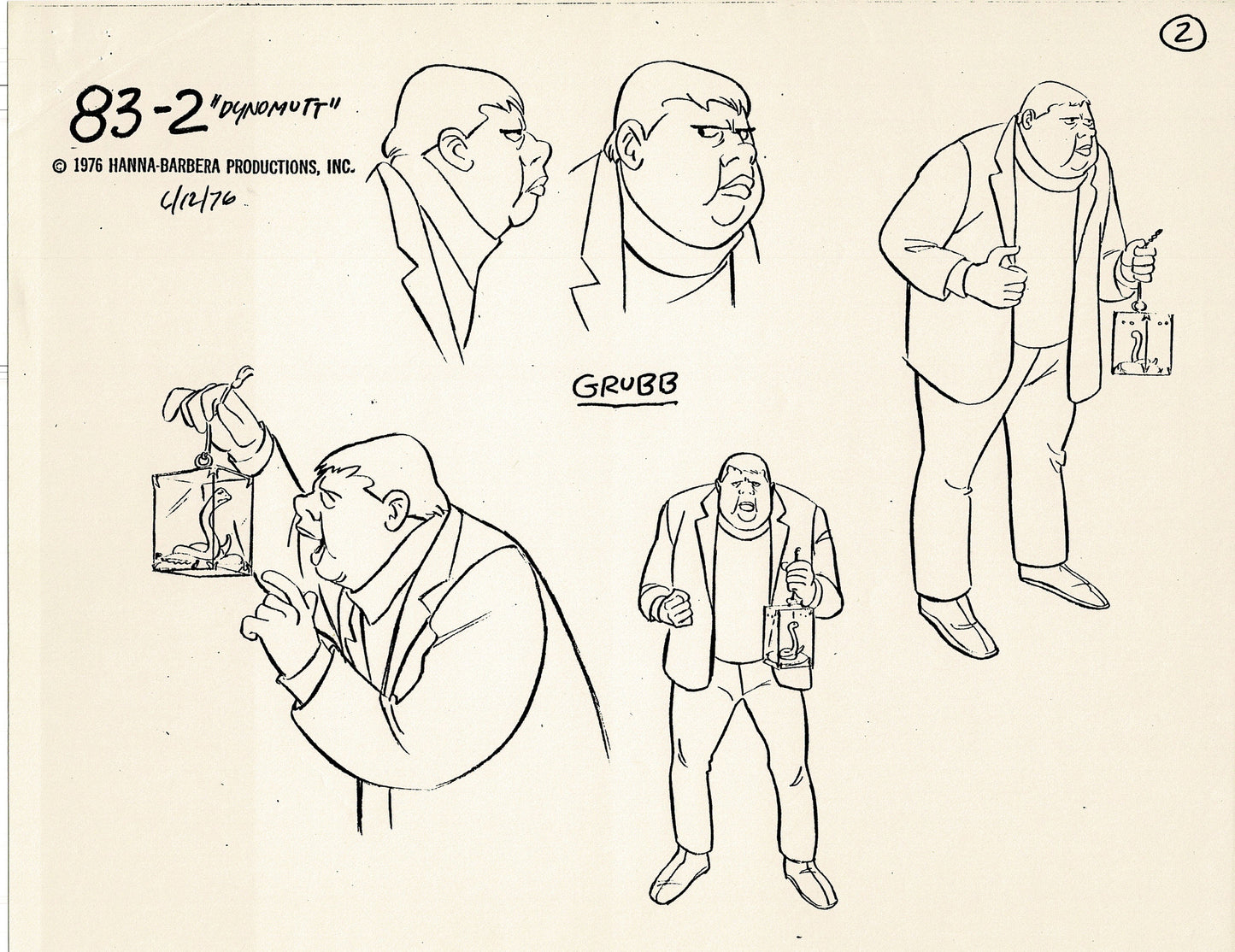 Dyno-Mutt Blue Falcon 1976 Production Model Sheet Copy Lot of 11 Pages from Hanna Barbera 3