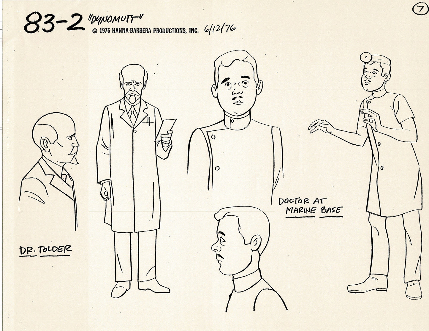 Dyno-Mutt Blue Falcon 1976 Production Model Sheet Copy Lot of 11 Pages from Hanna Barbera 3