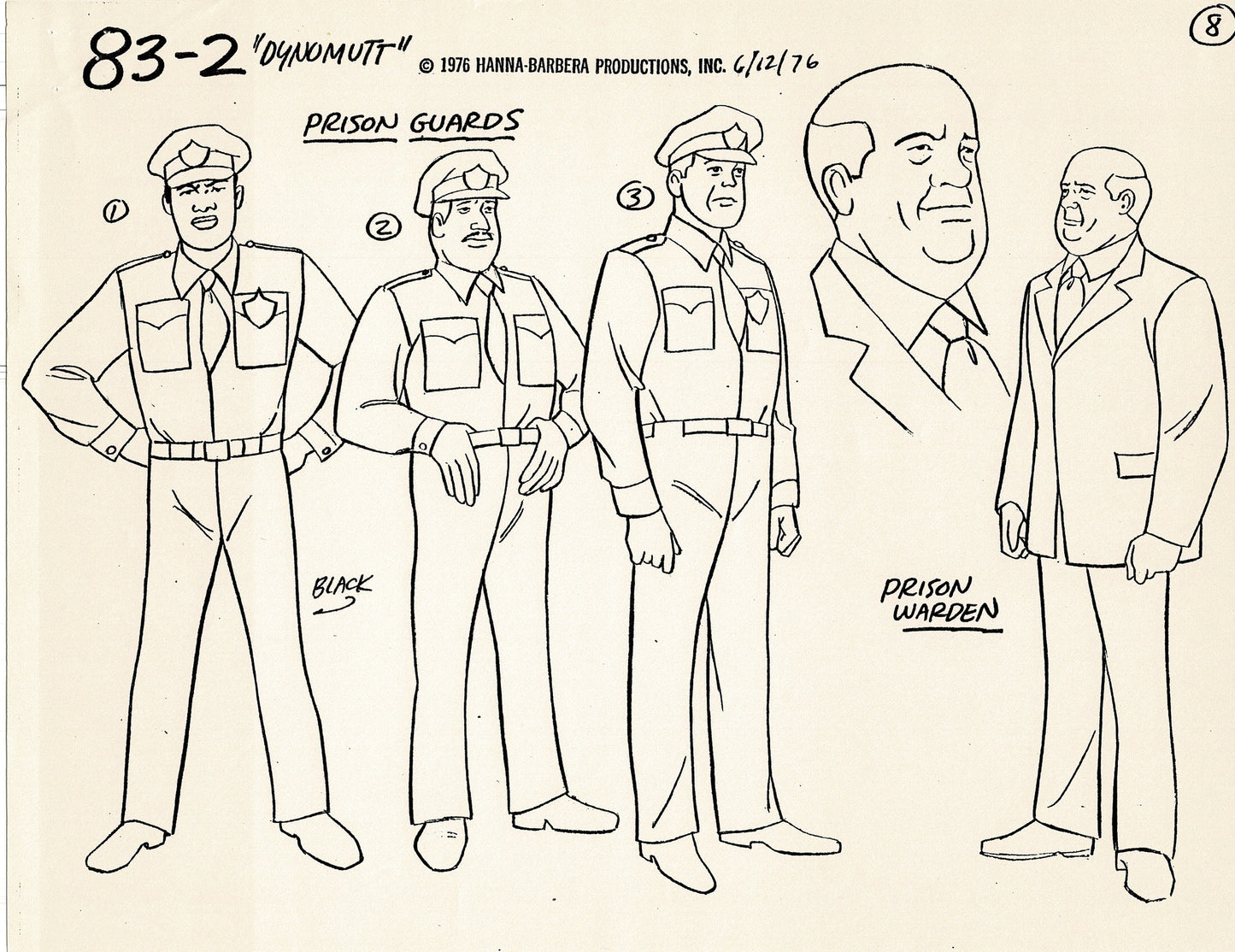 Dyno-Mutt Blue Falcon 1976 Production Model Sheet Copy Lot of 11 Pages from Hanna Barbera 3