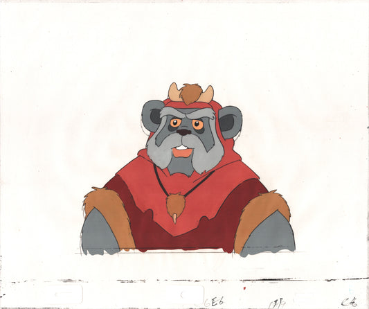 Star Wars: Ewoks Original Production Animation Cel and Drawing (drawing is stuck) from Lucasfilm C-E6