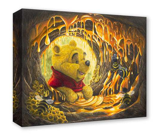 Winnie the Pooh Walt Disney Fine Art Sophie Ellen Limited Edition of 1500 TOC Treasures on Canvas Print - Time For A Snack