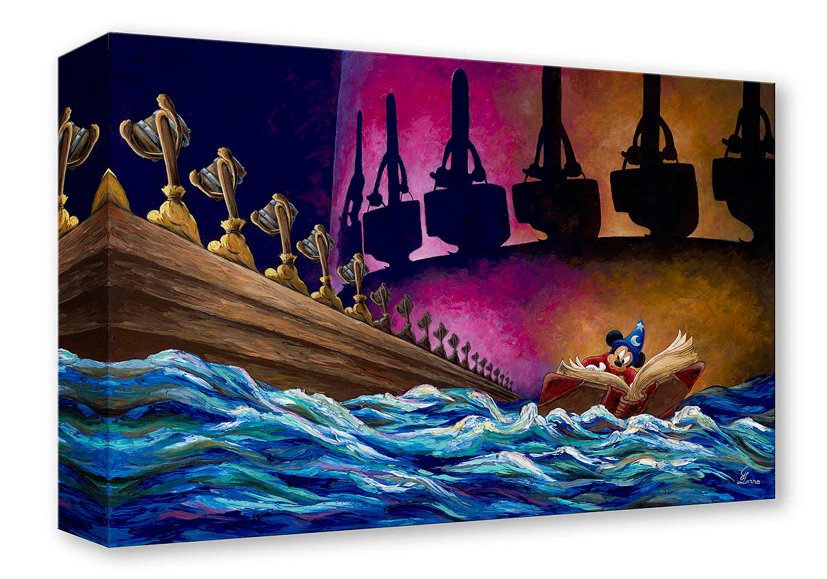 Mickey Mouse Fantasia Sorcerer Walt Disney Fine Art Jennifer Lanna Ltd Ed of 1500 TOC Treasures on Canvas Print - Enchanted Brooms