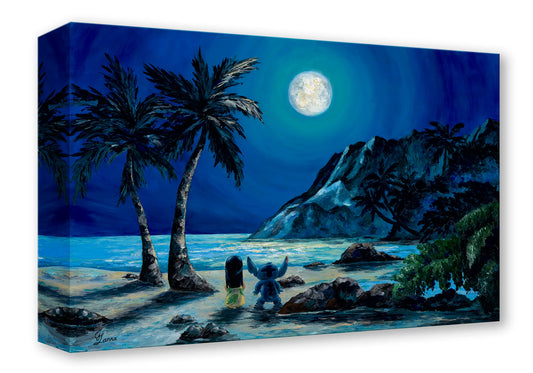 Lilo & Stitch Walt Disney Fine Art Jennifer Lanna Limited Edition of 1500 TOC Treasures on Canvas Print - Evening View