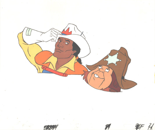 Bravestarr Animation Cartoon Production Cel and Drawing from Filmation 1987-8 F-F112