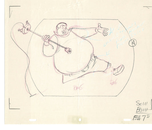 FAT ALBERT & the Gang Production Animation Cel Drawing Filmation 1972-75 dr06