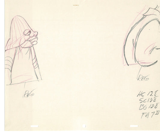 FAT ALBERT & the Gang Production Animation Cel Drawing Filmation 1972-75 dr08