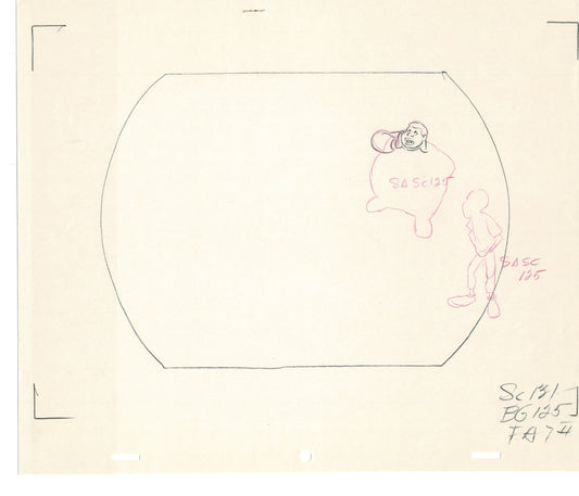 FAT ALBERT & the Gang Production Animation Cel Drawing Filmation 1972-75 dr14
