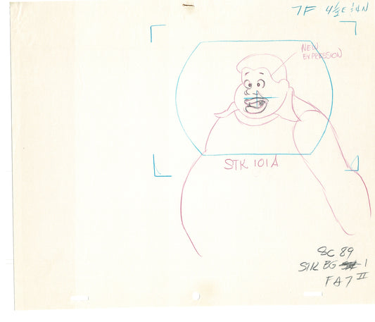 FAT ALBERT & the Gang Production Animation Cel Drawing Filmation 1972-75 dr18