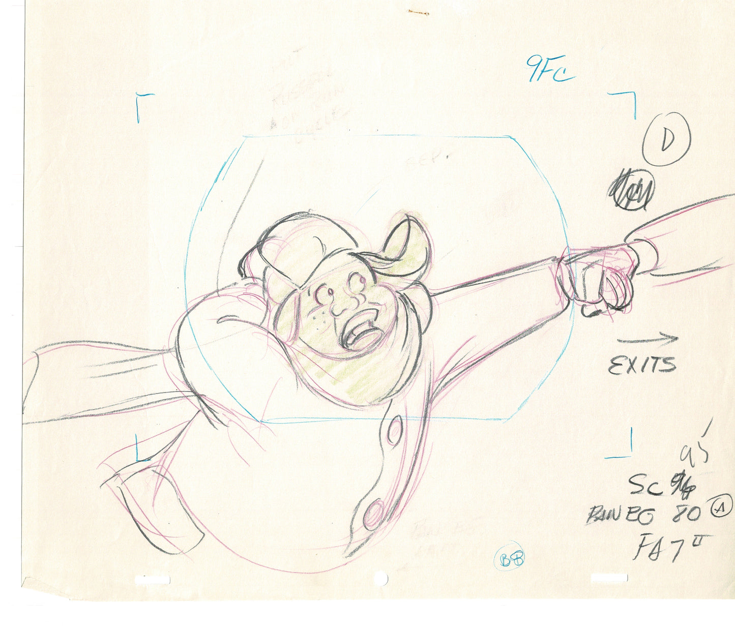 FAT ALBERT & the Gang Production Animation Cel Drawing Filmation 1972-75 dr23