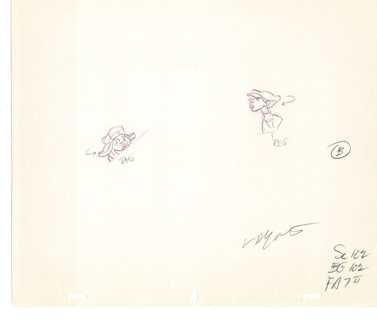 FAT ALBERT & the Gang Production Animation Cel Drawing Filmation 1972-75 dr29