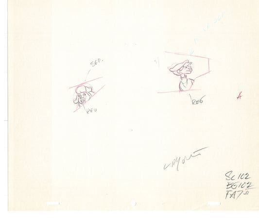 FAT ALBERT & the Gang Production Animation Cel Drawing Filmation 1972-75 dr30