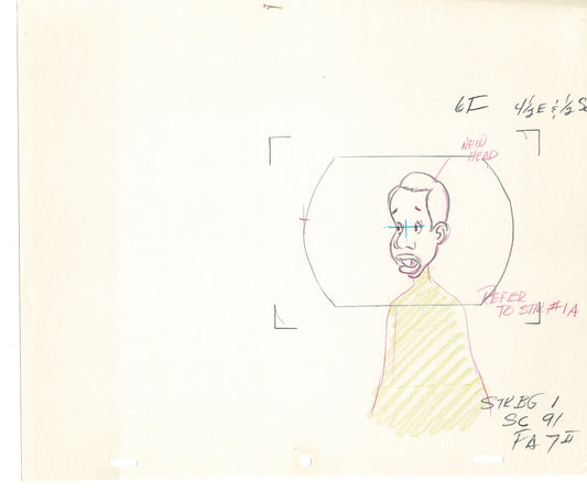 FAT ALBERT & the Gang Production Animation Cel Drawing Filmation 1972-75 dr31