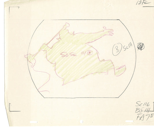 FAT ALBERT & the Gang Production Animation Cel Drawing Filmation 1972-75 dr39