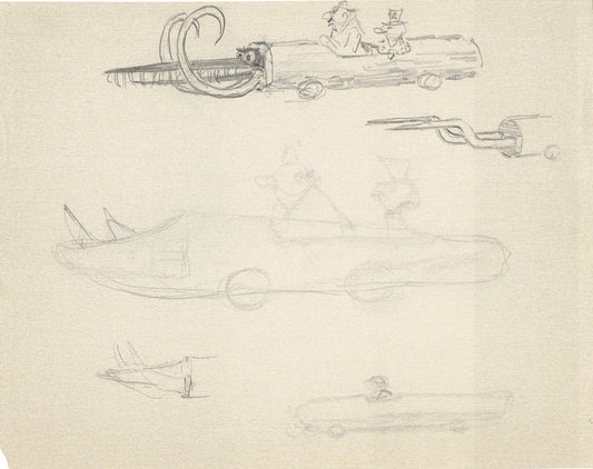 Flintstones A Man Called Flintstone 1966 Hanna-Barbera Layout Drawing by Layout Artist Bickenbach 1