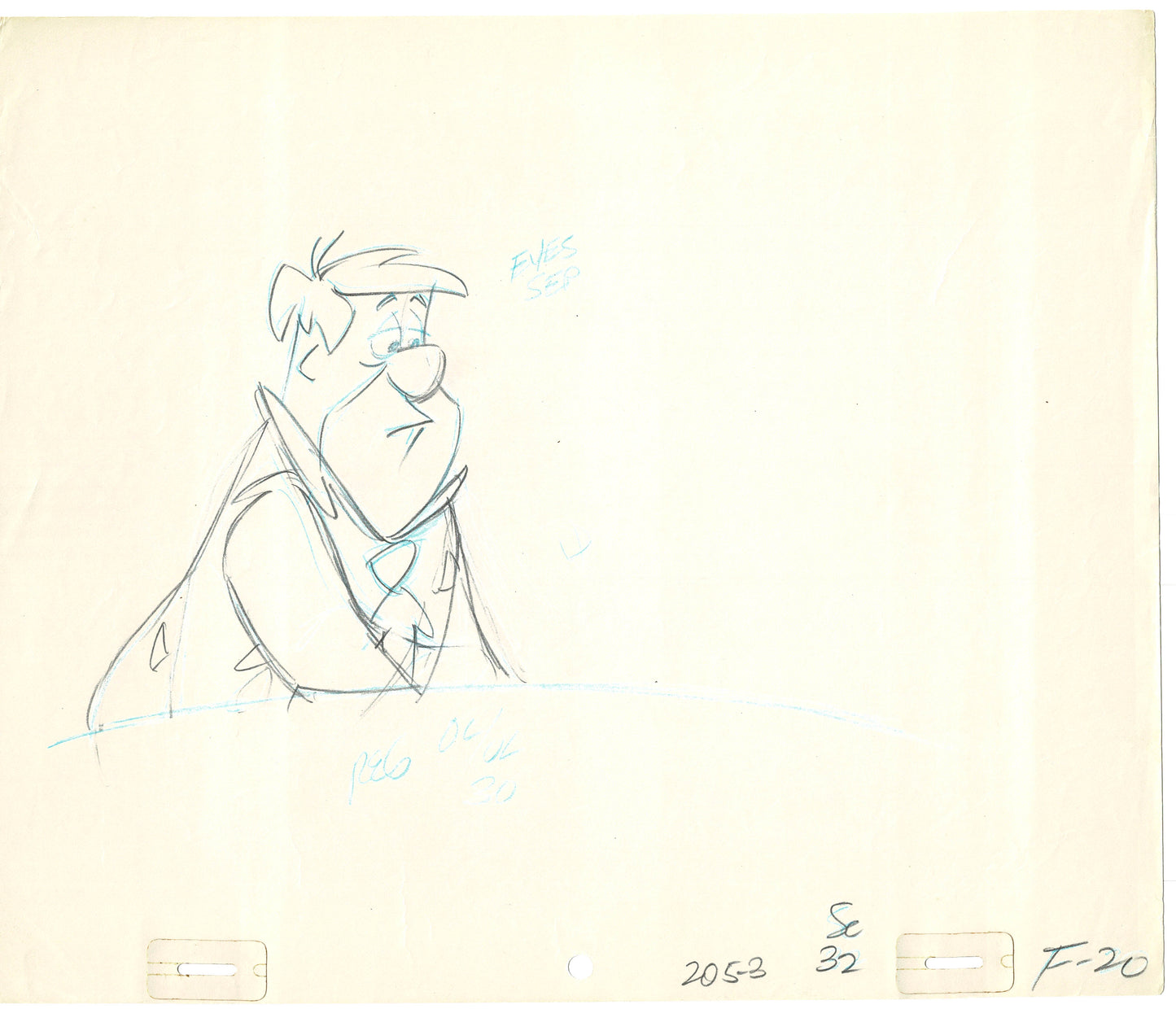 Flintstones Frankenstones Animation Art Cel Drawing Hanna-Barbera 1980-1 A-04