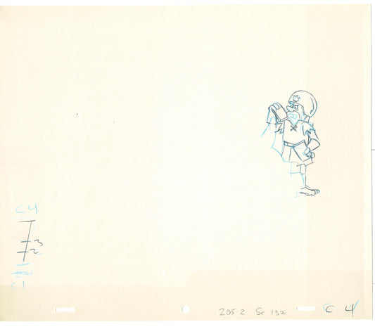 Flintstones Frankenstones Animation Art Cel Drawing Hanna-Barbera 1980-1 A-05