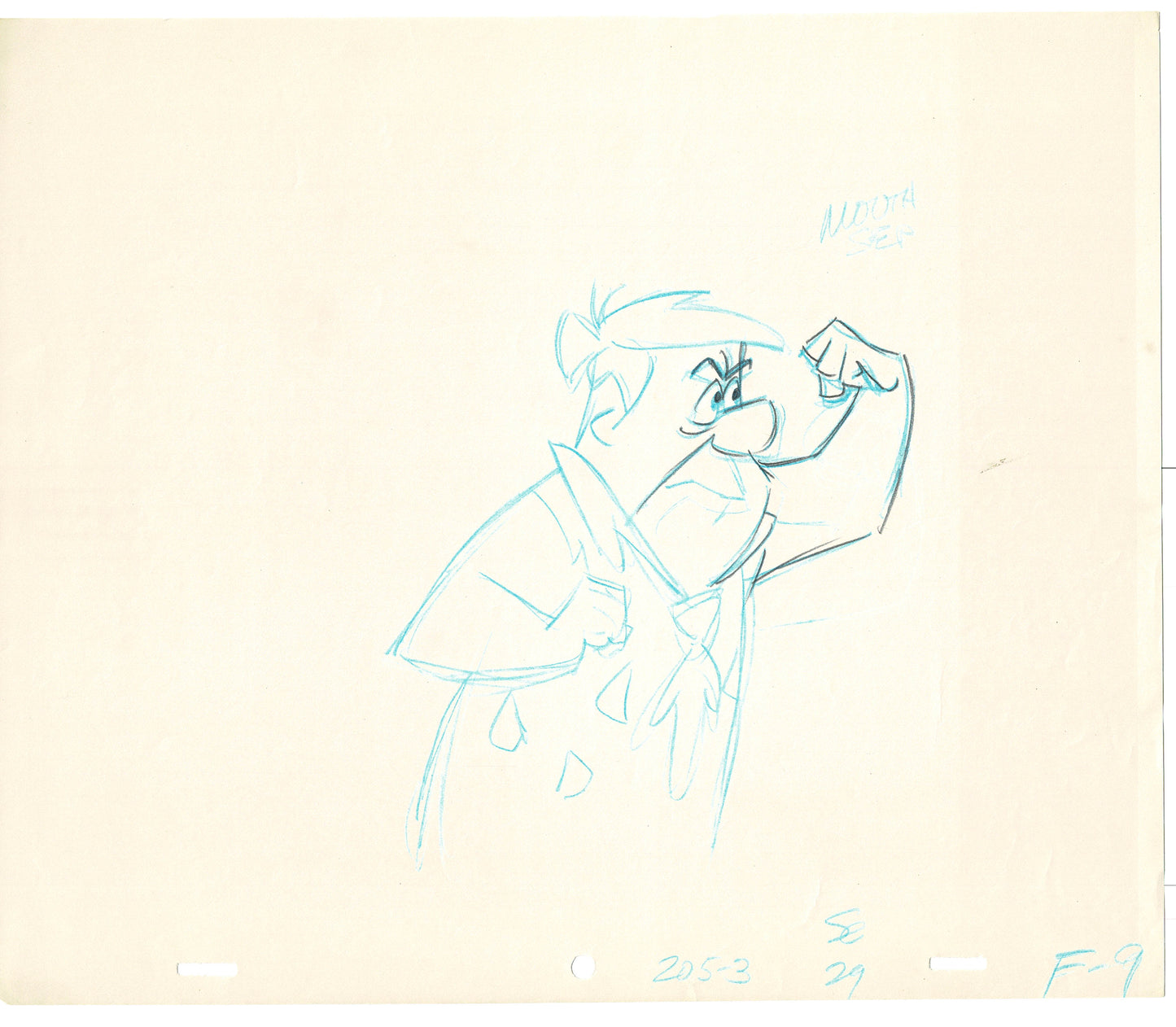 Flintstones Frankenstones Animation Art Cel Drawing Hanna-Barbera 1980-1 A-08