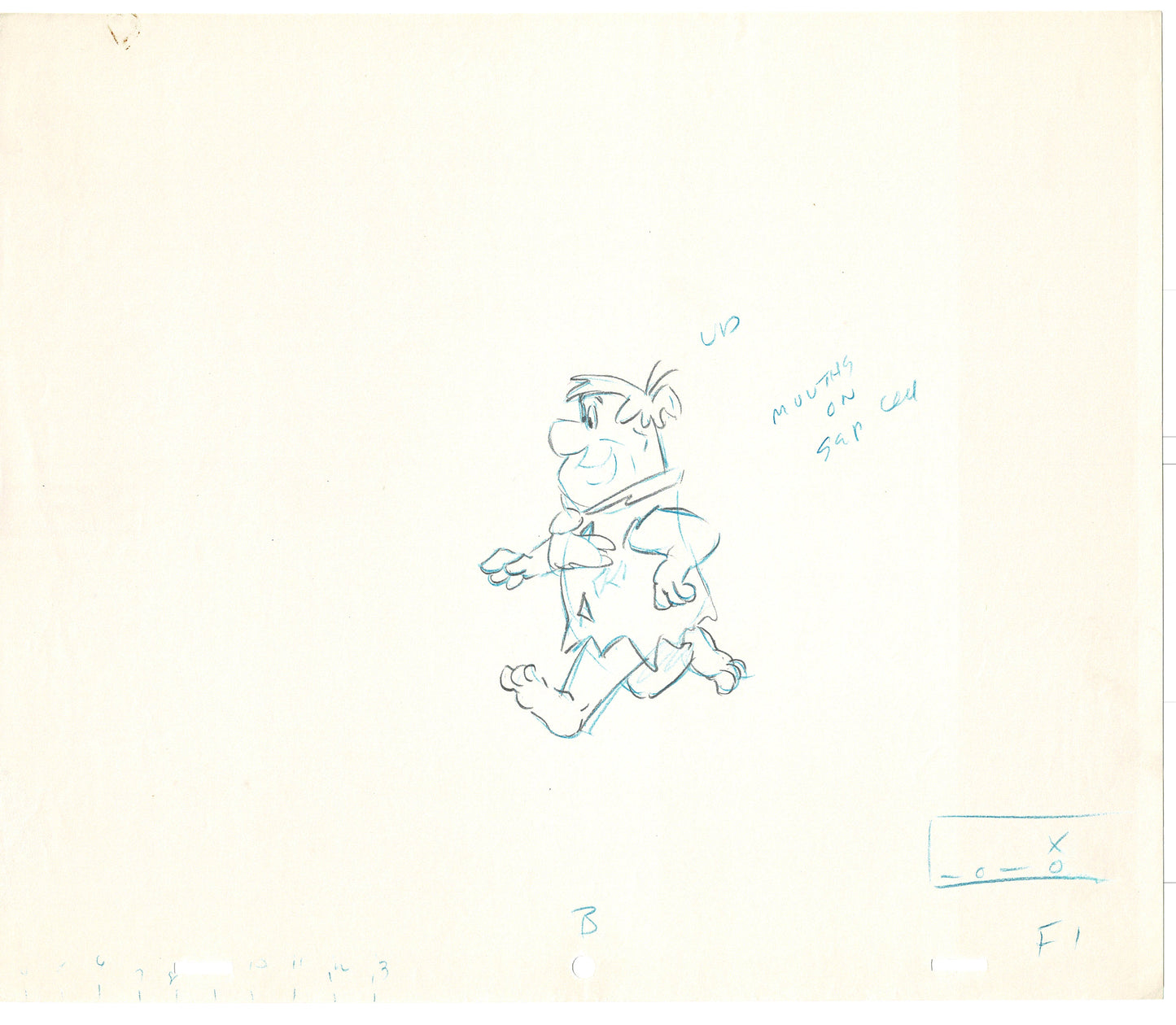 Flintstones Frankenstones Animation Art Cel Drawing Hanna-Barbera 1980-1 A-09