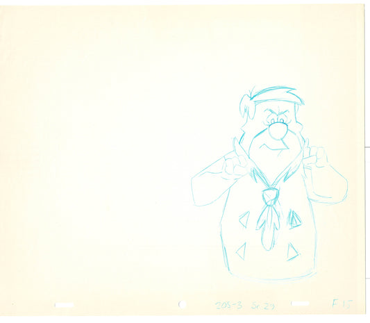 Flintstones Frankenstones Animation Art Cel Drawing Hanna-Barbera 1980-1 A-010