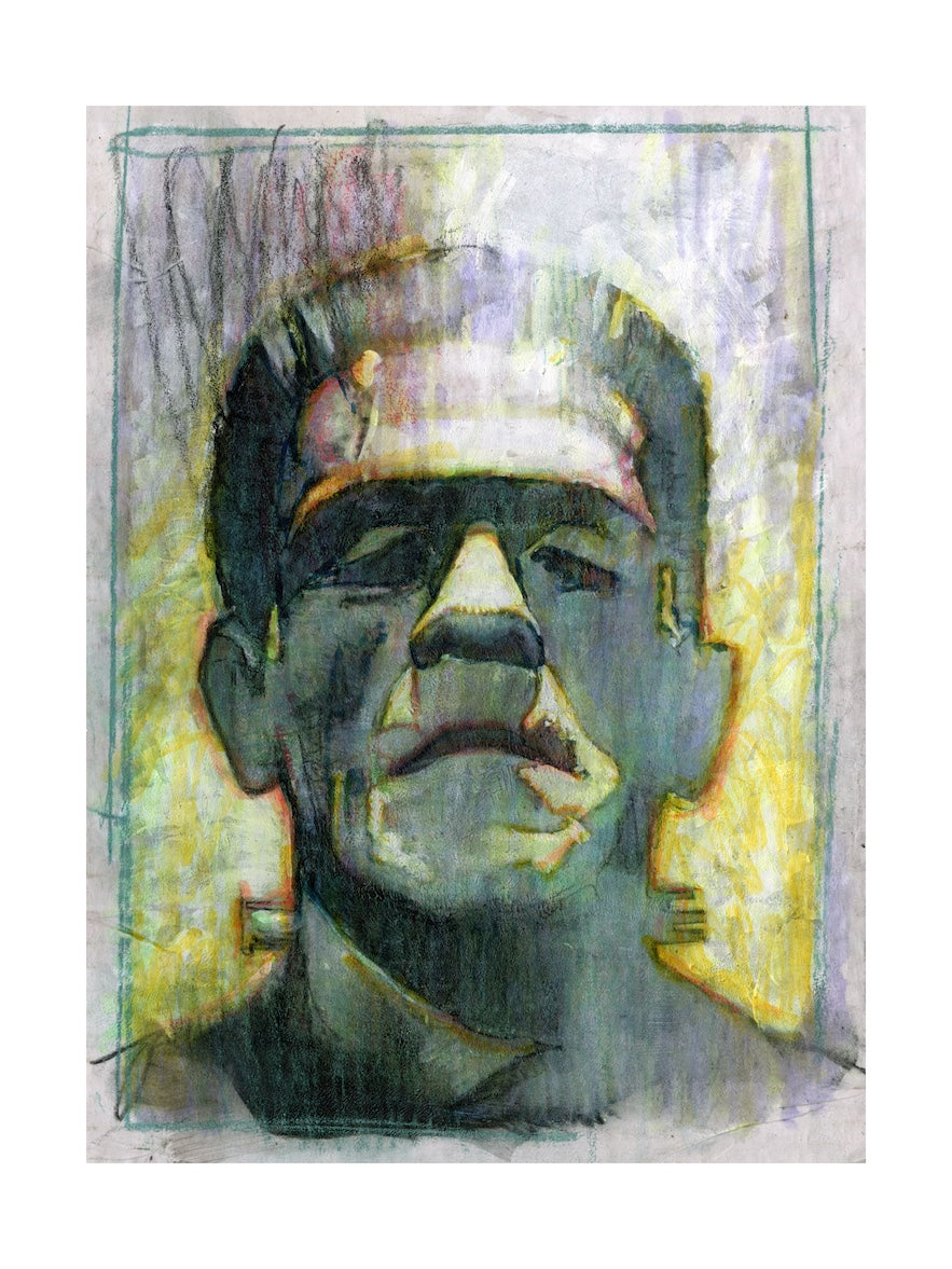 Frankenstein's Monster Bill Sienkiewicz SIGNED NYCC 2025 Paper Print Limited Edition of 25 - Printers Proof Edition