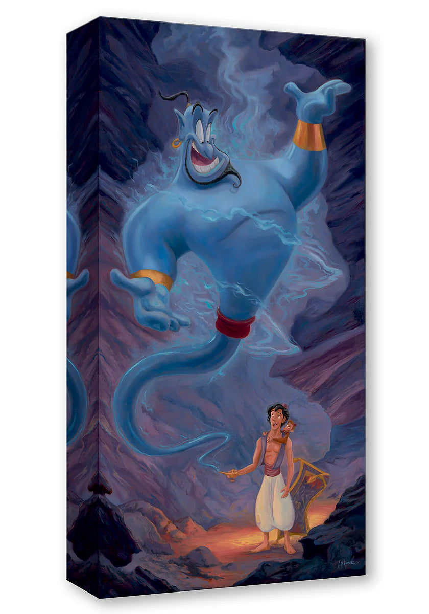 Aladdin The Genie Walt Disney Fine Art Angel Alvarez Limited Edition of 1500 TOC Treasures on Canvas Print - Friend Like Me
