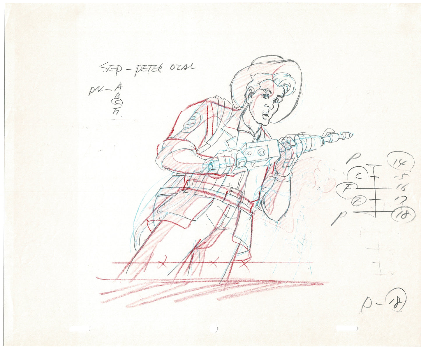 The Real Ghostbusters DIC Production Animation Cel Drawing 1986-1991 C-004