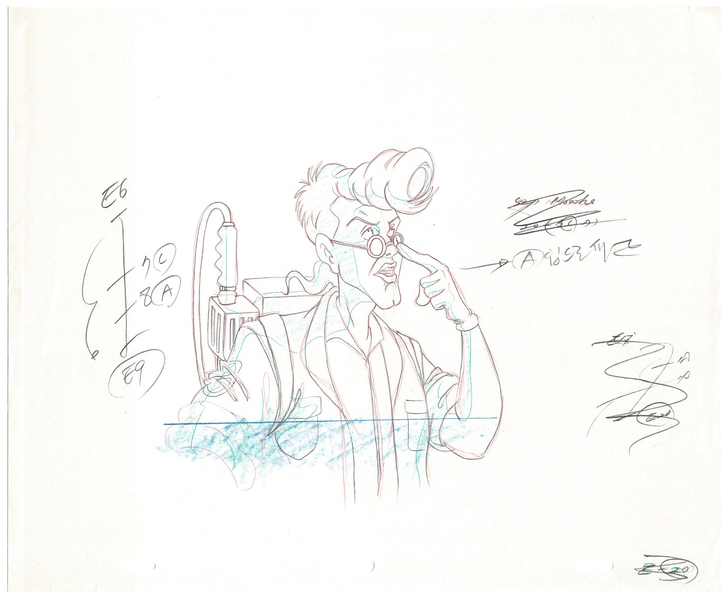 The Real Ghostbusters DIC Production Animation Cel Drawing 1986-1991 C-016
