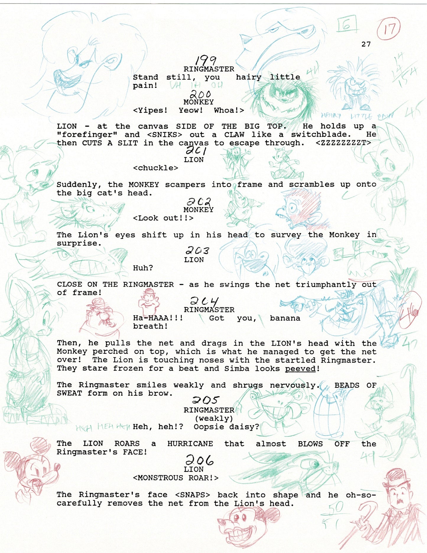 GOOF TROOP Disney Production Script Copy WITH 33 PAGES of DRAWINGS Episode 70 1992