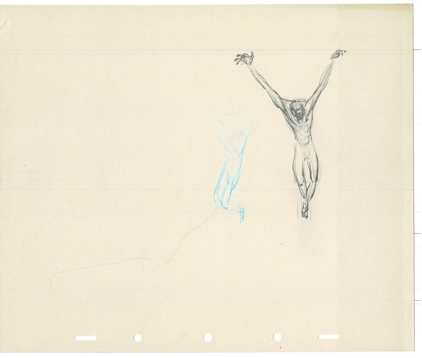 Bill Tytla Disney Animator Rough Jesus Animation Drawing Vintage TG-01