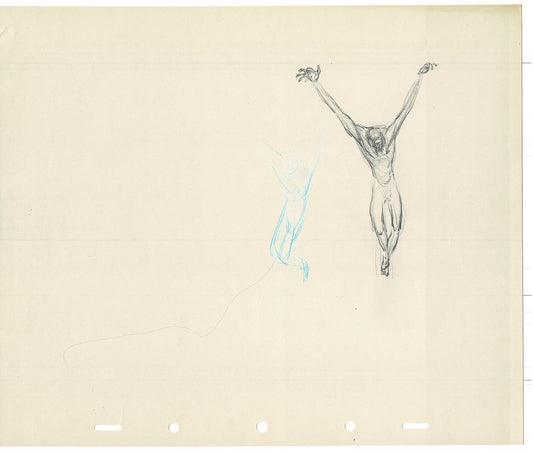 Bill Tytla Disney Animator Rough Jesus Animation Drawing Vintage TG-01