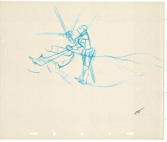 Bill Tytla Disney Animator Rough Knight Animation Drawing Vintage TG-08