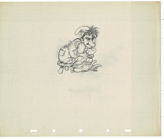 Bill Tytla Disney Animator Snow White Rough Gag Animation Drawing Vintage TG-16