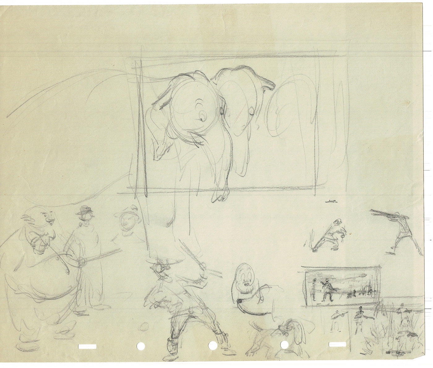 Bill Tytla Dumbo Disney Animator Rough Animation Drawing Vintage TG-21