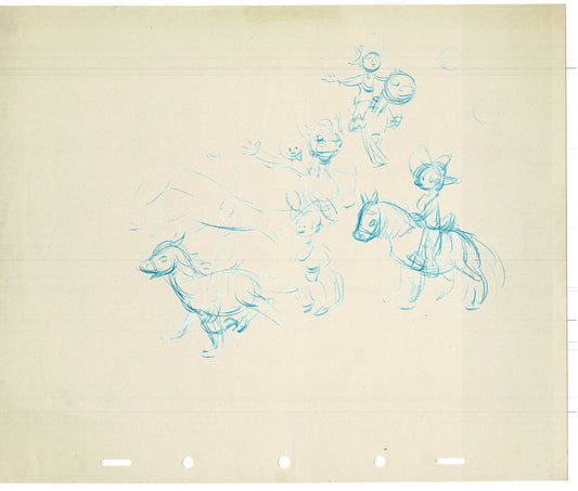 Bill Tytla Disney Animator Rough Animation Drawing Vintage TG-22