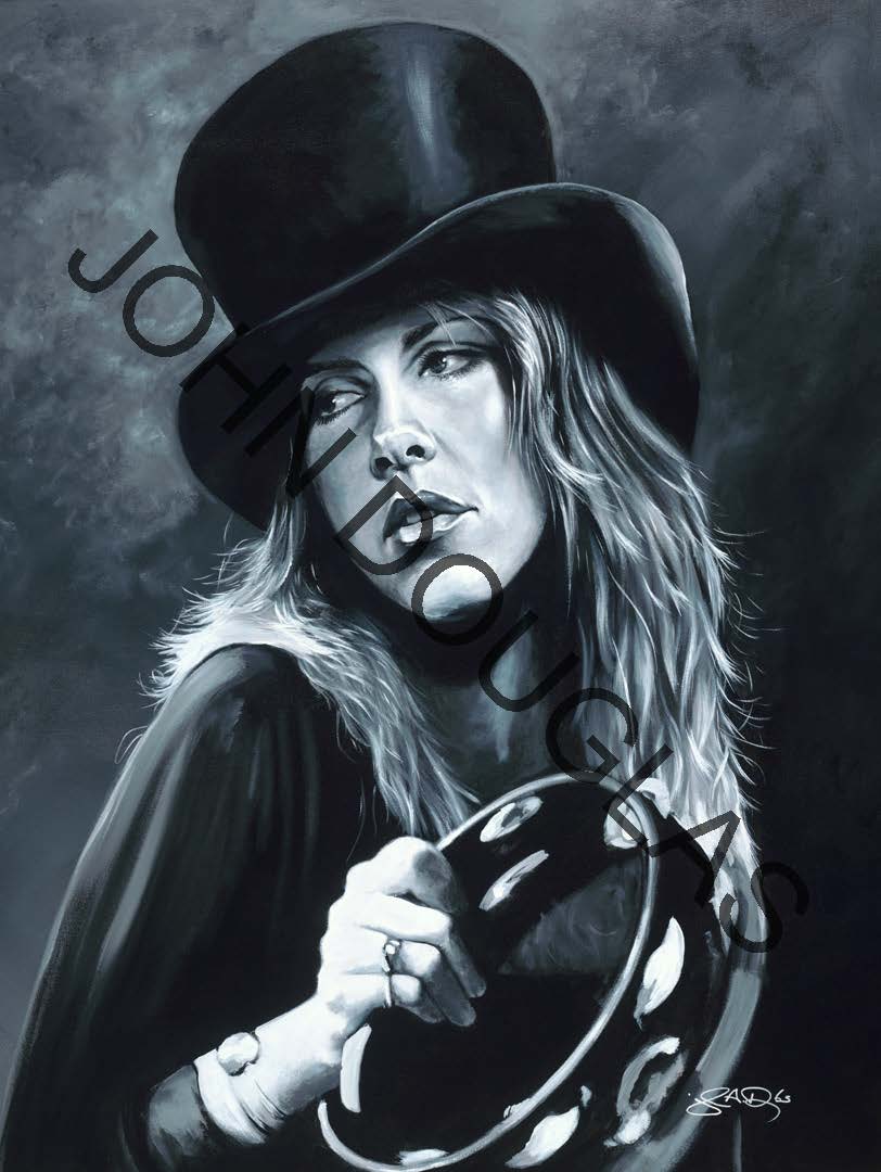 John Douglas SIGNED Drummer for Aerosmith Gold Dust Woman Limited Edition Canvas Print of Stevie Nicks - Choose Your Edition