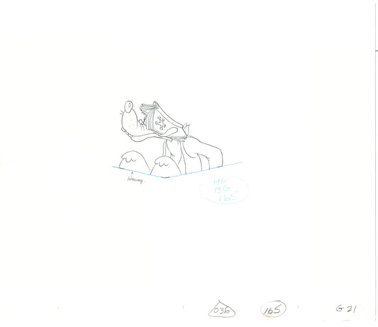 GOOF TROOP Walt Disney Original Production Animation Cartoon Drawing 1992 A-004