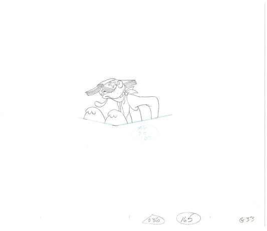 GOOF TROOP Walt Disney Original Production Animation Cartoon Drawing 1992 A-010