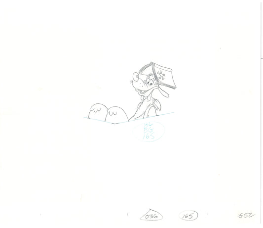 GOOF TROOP Walt Disney Original Production Animation Cartoon Drawing 1992 A-020