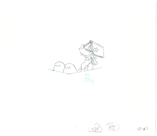 GOOF TROOP Walt Disney Original Production Animation Cartoon Drawing 1992 A-023