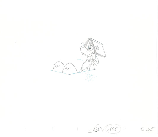 GOOF TROOP Walt Disney Original Production Animation Cartoon Drawing 1992 A-036