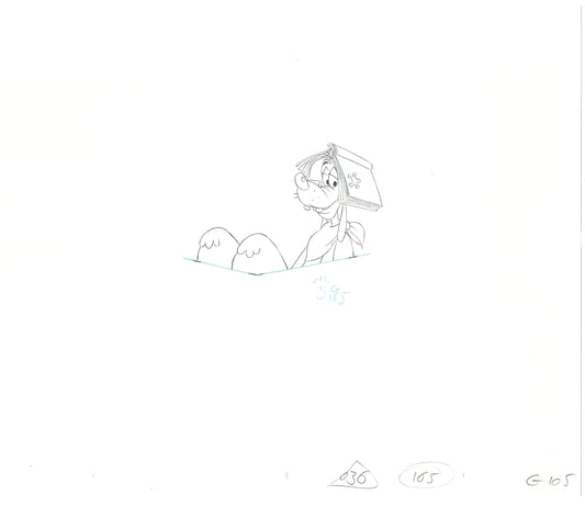 GOOF TROOP Walt Disney Original Production Animation Cartoon Drawing 1992 A-040