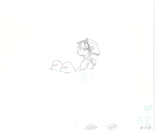 GOOF TROOP Walt Disney Original Production Animation Cartoon Drawing 1992 A-041