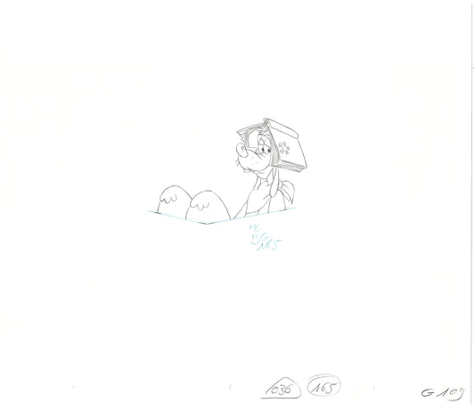 GOOF TROOP Walt Disney Original Production Animation Cartoon Drawing 1992 A-042