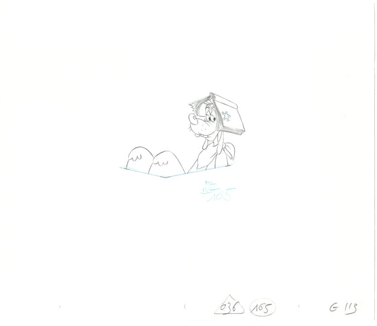 GOOF TROOP Walt Disney Original Production Animation Cartoon Drawing 1992 A-044