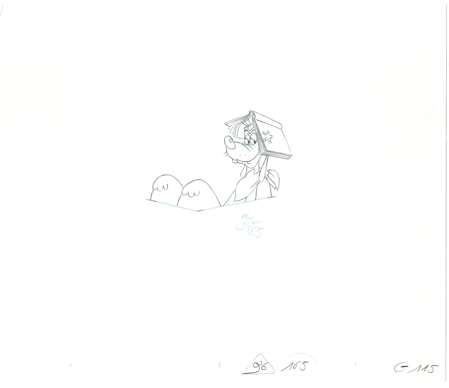 GOOF TROOP Walt Disney Original Production Animation Cartoon Drawing 1992 A-045