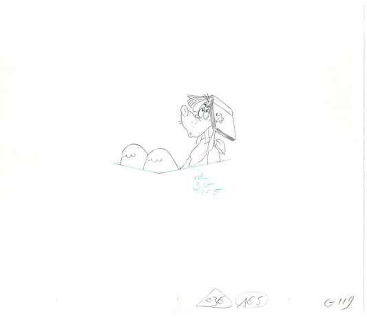 GOOF TROOP Walt Disney Original Production Animation Cartoon Drawing 1992 A-047