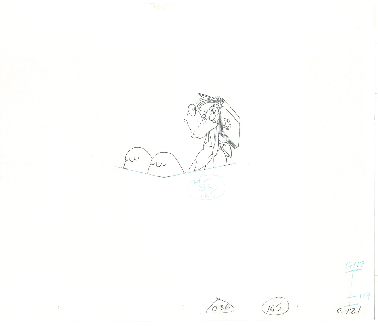 GOOF TROOP Walt Disney Original Production Animation Cartoon Drawing 1992 A-048