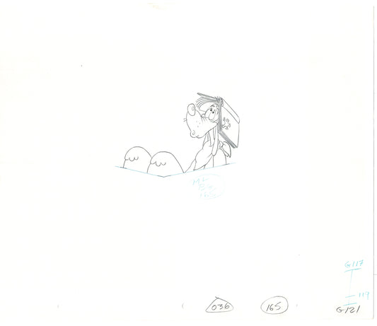 GOOF TROOP Walt Disney Original Production Animation Cartoon Drawing 1992 A-048