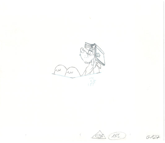 GOOF TROOP Walt Disney Original Production Animation Cartoon Drawing 1992 B-049