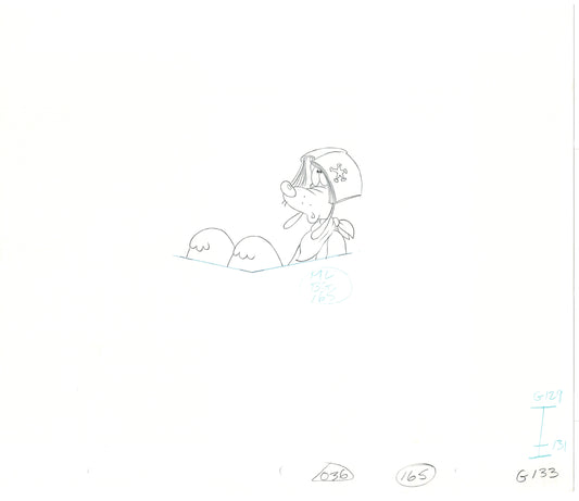 GOOF TROOP Walt Disney Original Production Animation Cartoon Drawing 1992 B-052
